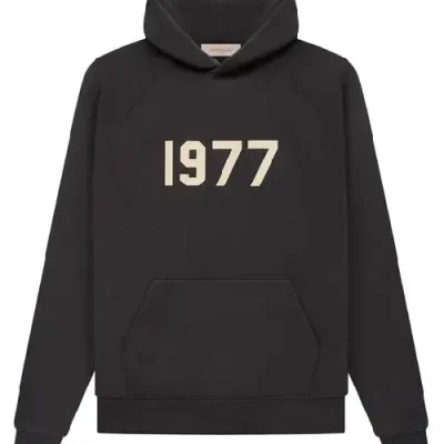 Black 1977 Essentials Hoodie