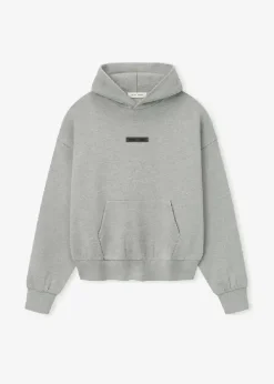 Fleece Light Grey ESSENTIALS Hoodie