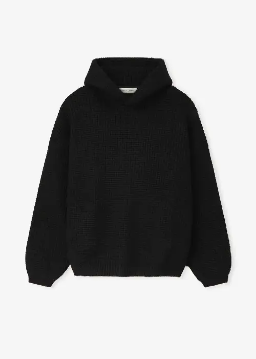 Heavy Waffle 90s Black Hoodie Heavy Waffle 90s Black Hoodie