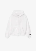 Kids Classic Zip Up White ESSENTIALS Hoodie