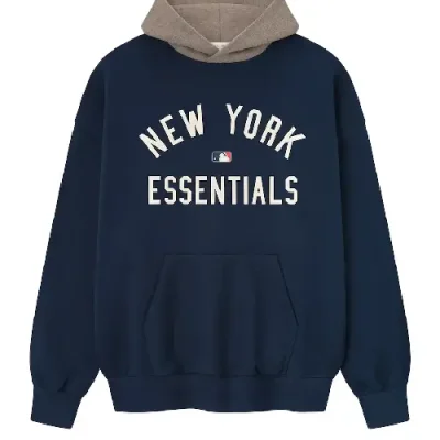 Sport Fit Navy Blue ESSENTIALS Hoodie
