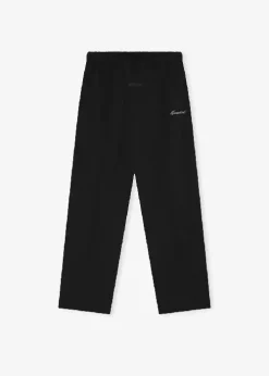Sporty Nylon Relaxed Black Trackpant