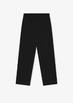 Sporty Nylon Relaxed Black Trackpant