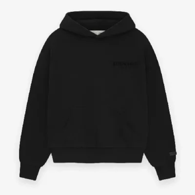 Essentials Black Matte Hoodie​