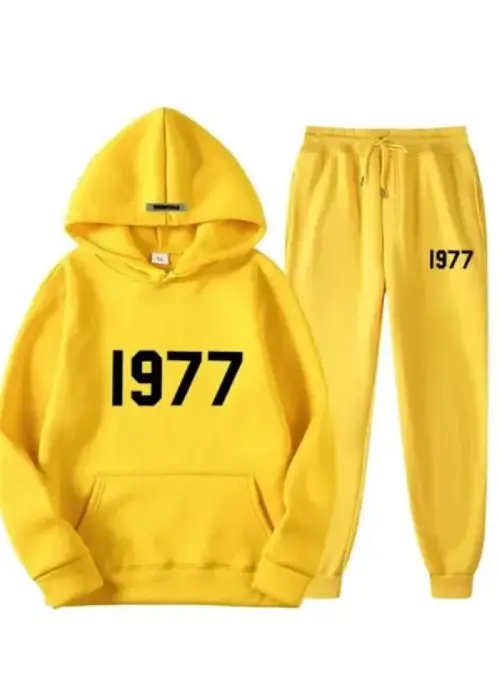 1977 Fear of God Essentials Yellow Tracksuit 1977 Fear of God Essentials Yellow Tracksuit